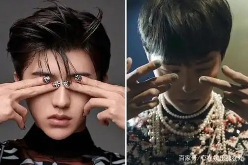 这次谁赢了?蔡徐坤权志龙意外撞型,pose相同指甲油吸睛