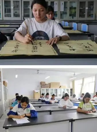 叶城县第六中学书法比赛现场叶城县第六中学诵读比赛现场叶城县第三