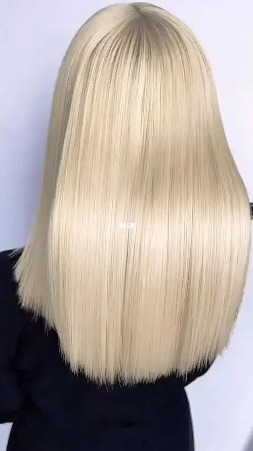 金色染发剂2021流行色极浅亚麻白金金黄色染发自己染发膏喜欢浅色头发