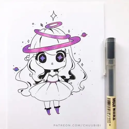 看起来很丑,其实对于初学者而言建议画一些q版人物,q版人物的动态比较