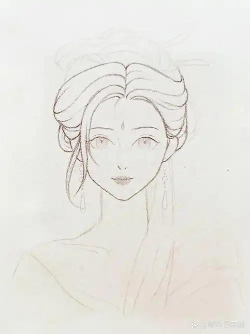 古风人物线稿|速写|含步骤图