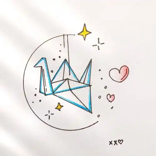 简简单单画个好运千纸鹤