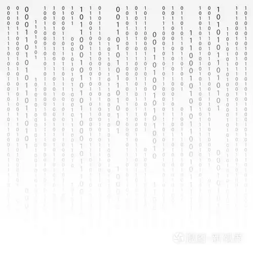 黑色和白色.算法与背景上的数字的二进制代码