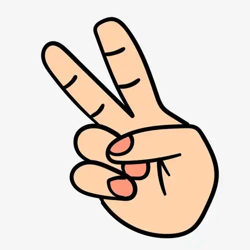 矢量手绘剪刀手手势免抠素材免费下载_觅元素51yuansu.com