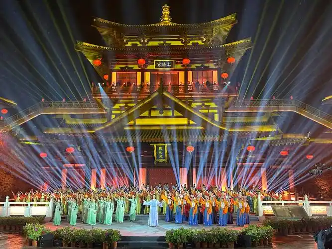 古韵今风共融第41届中国洛阳牡丹文化节开幕式上演盛世隋唐