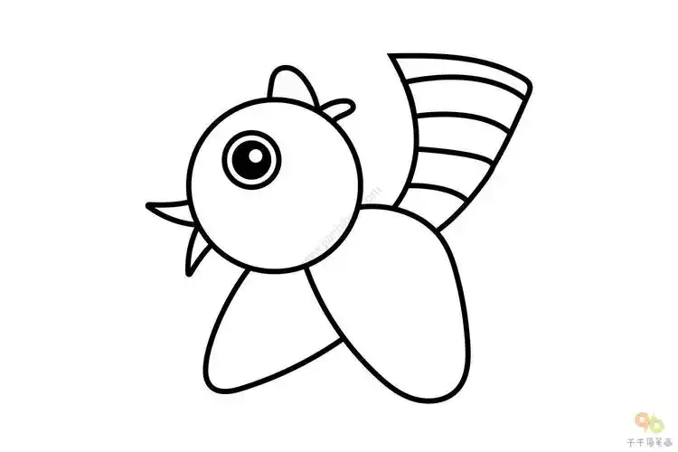 快乐的小鸟简笔画