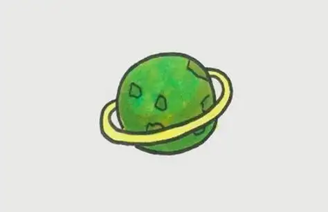 彩色水星简笔绘画教程_简笔画-绘画者图库