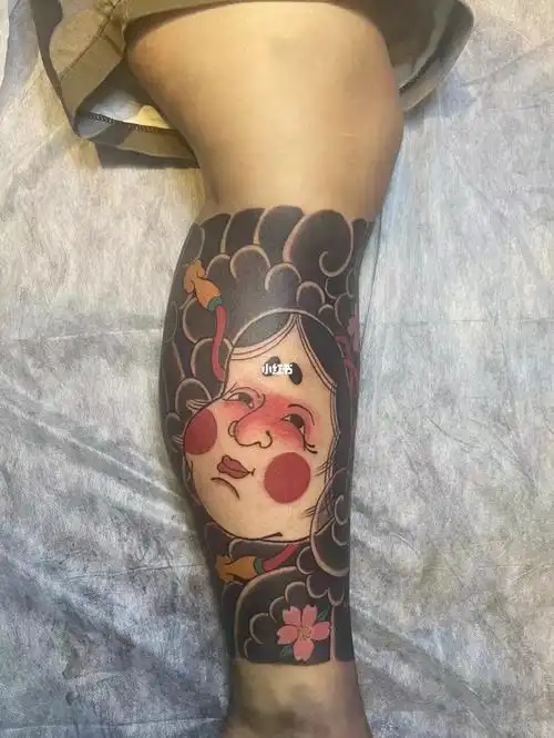 广州纹身日式老传统纹身胖嘟嘟的阿多福