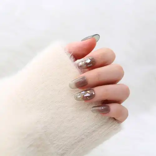 光疗甲油胶车厘子红冰透黑梅子色酒红色2021网红流行色美甲店