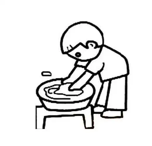 洗衣服的小女孩怎么画洗衣服的简笔画图片