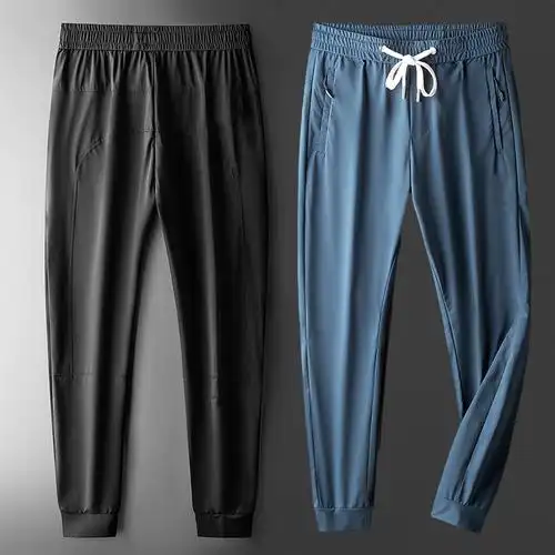 冰丝裤子男士夏季薄款透气纯色大码高弹速小干休闲裤