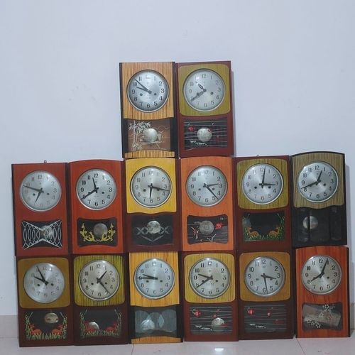 怀旧老钟表八十年代老机械挂钟怀旧老物件旧货老式农村表装饰摆件【15