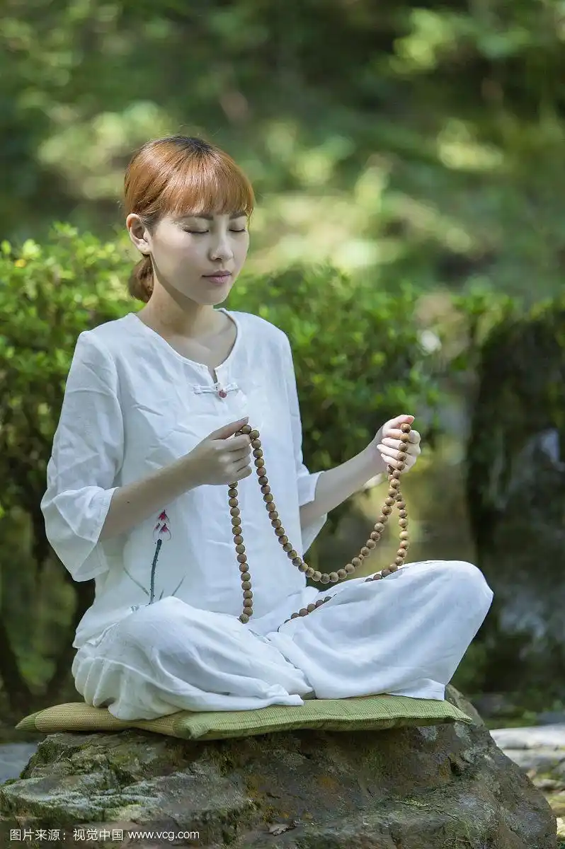 女性,打坐,禅意