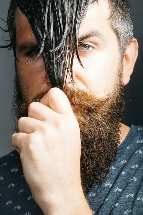 英俊的大胡子的男人