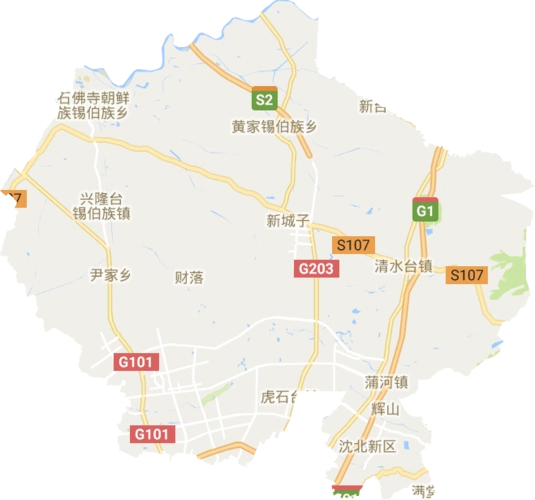 沈北新区高清电子地图