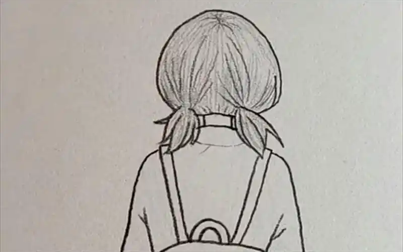 【简笔画】教你画一个女孩背影