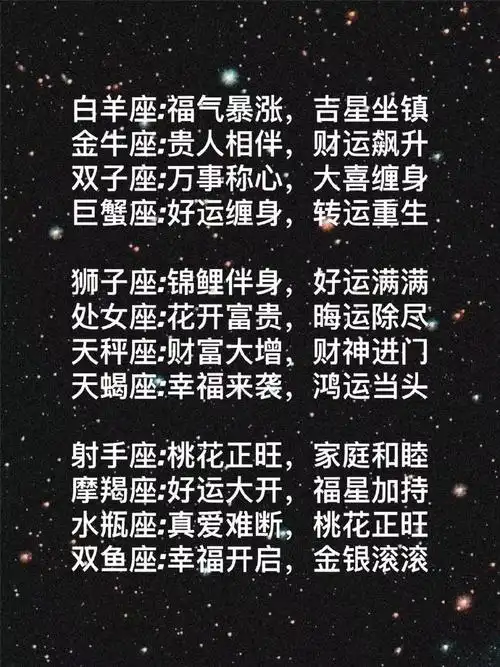 十二星座##新年星愿望