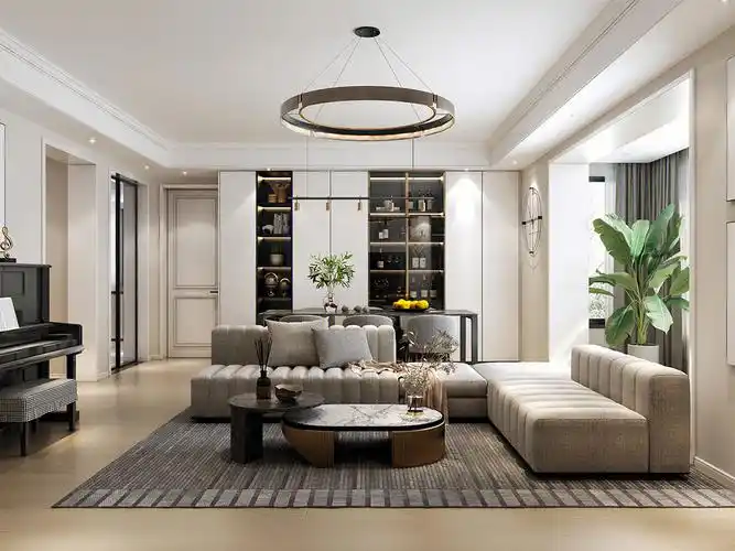 装修风格:现代风格户型:3室两厅一厨两卫设计说明:本案的设计风格为