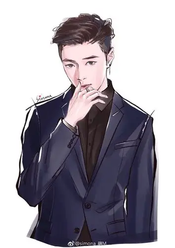 博主simona萌m张艺兴手绘来自搬运工