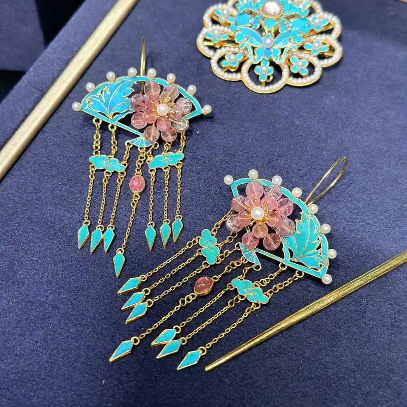 故宫·慈禧·点翠 分享今年九月去故宫看到一些清朝的点翠头饰03