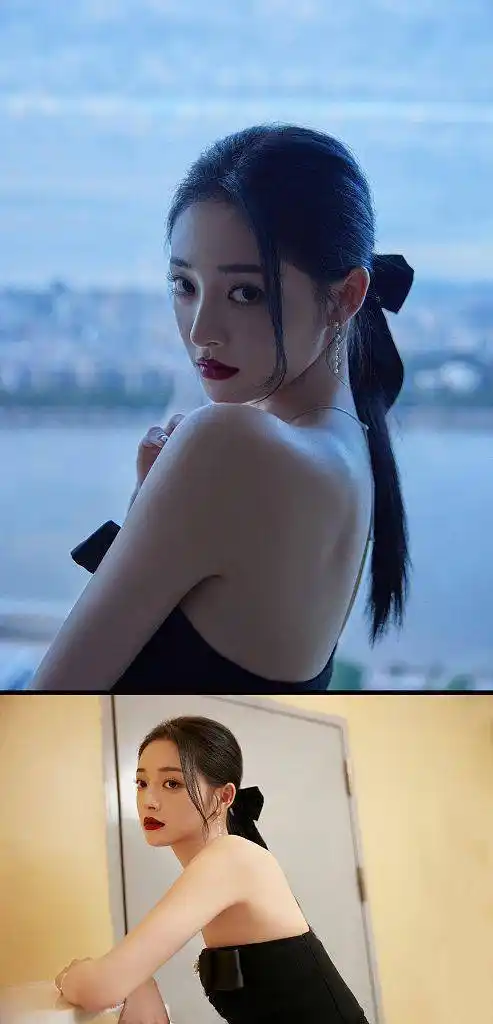 周洁琼抹胸连体裤秀精致锁骨回眸凝望气质清冷