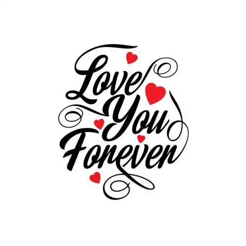 永远爱你loveyouforever艺术eps矢量字体