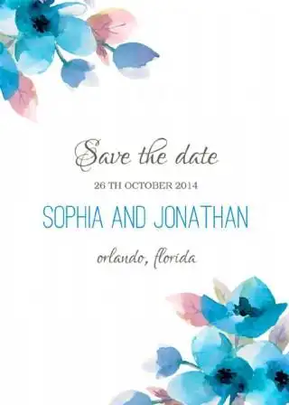 彩色的水印花朵图片