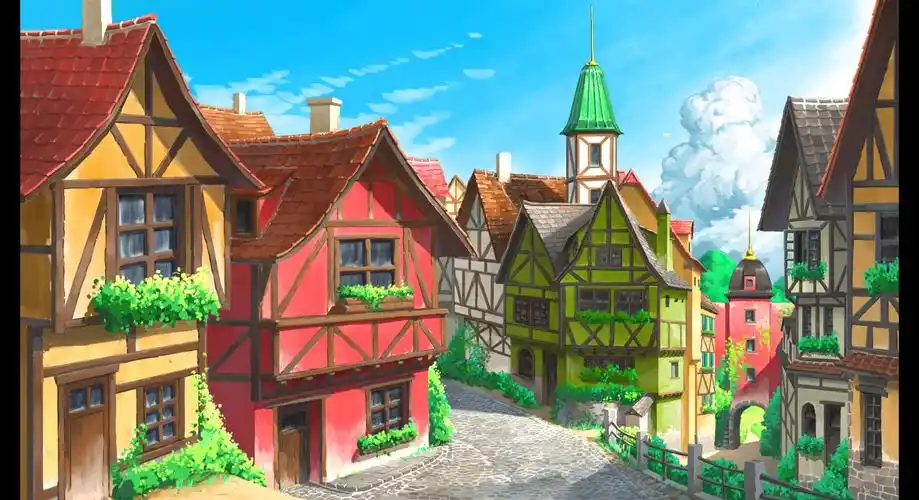 【行之】宫崎骏画风的欧洲小镇 - 西瓜视频