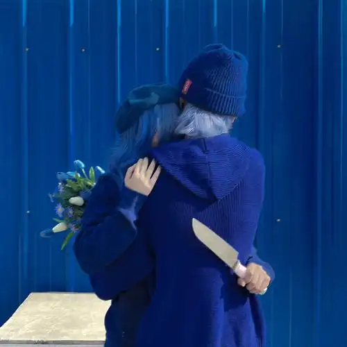 一组超好看蓝色系情侣头像