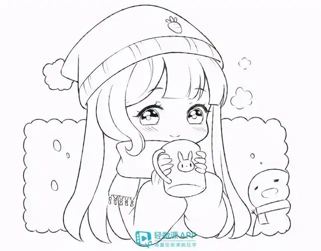 卡通图片可爱动漫漂亮的人物简笔画图片,画画的小女孩动漫美少女初音