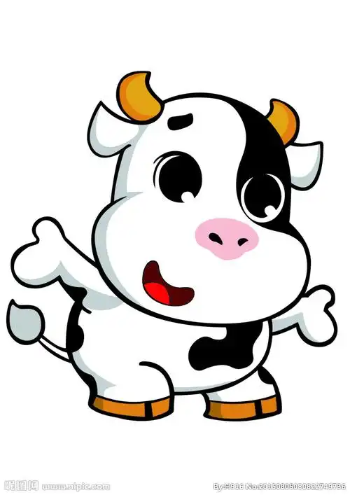 可爱萌小牛图片