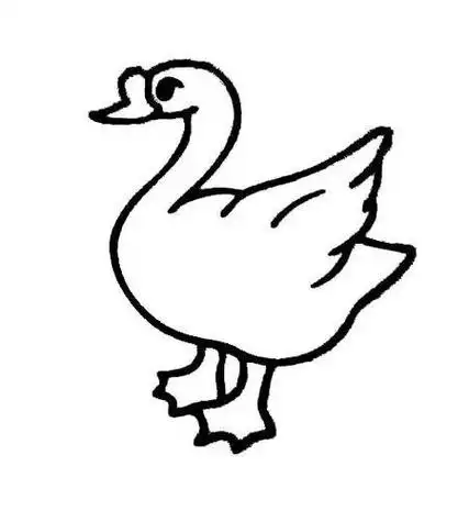 鹅鹅鹅曲项向天歌j简笔画白鹅四年