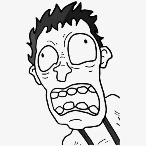 人害怕的样子简笔画