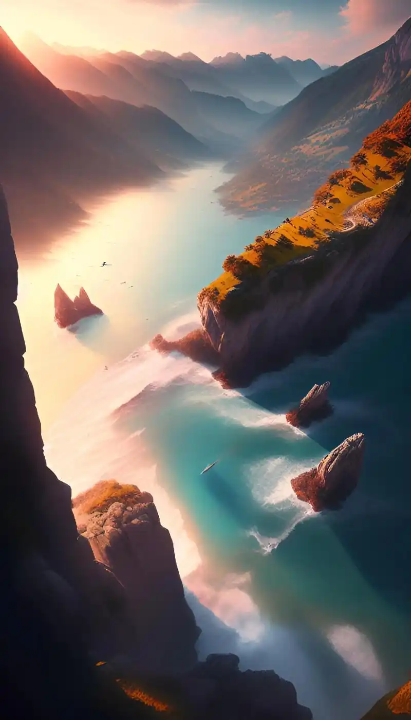 海边高崖,美景壁纸,口令rpk取图.#壁纸分享 #治愈系风景 - 抖音