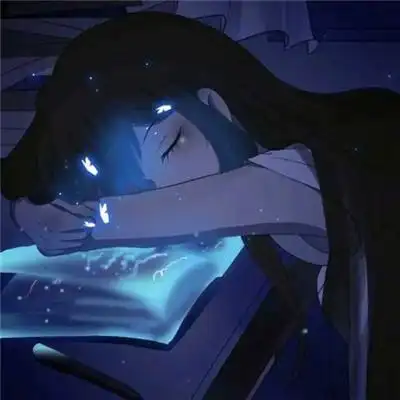 治愈系蓝色风格女生头像图片96张