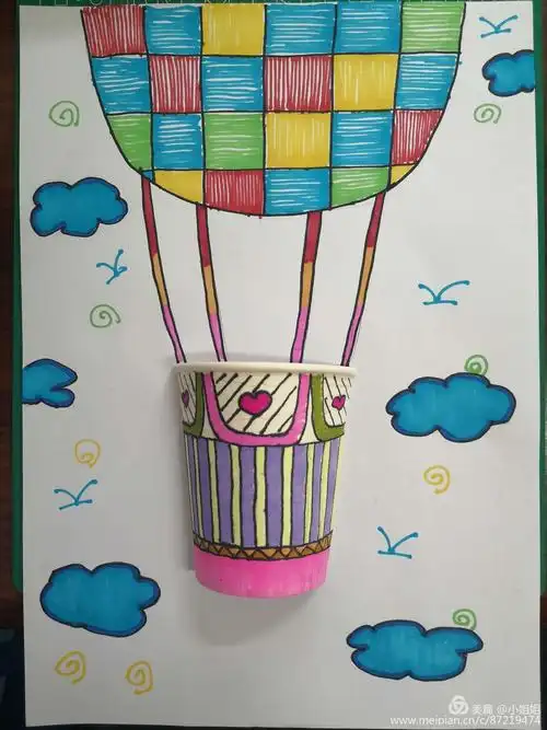 环保——纸杯热气球