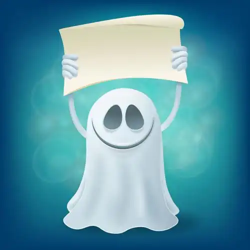 万圣节的幽灵矢量设计