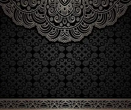暗金华贵花纹舞台背景