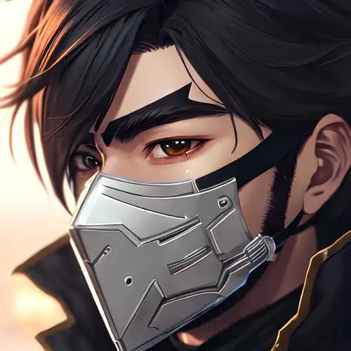 帅气头像男冷酷动漫戴口罩图片