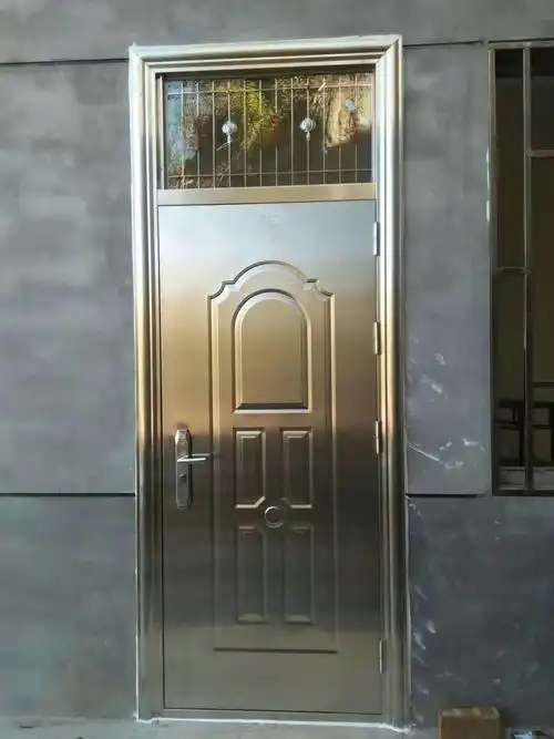 304不锈钢门单门带亮窗农村进户门防盗门带摇头不锈钢门通风门