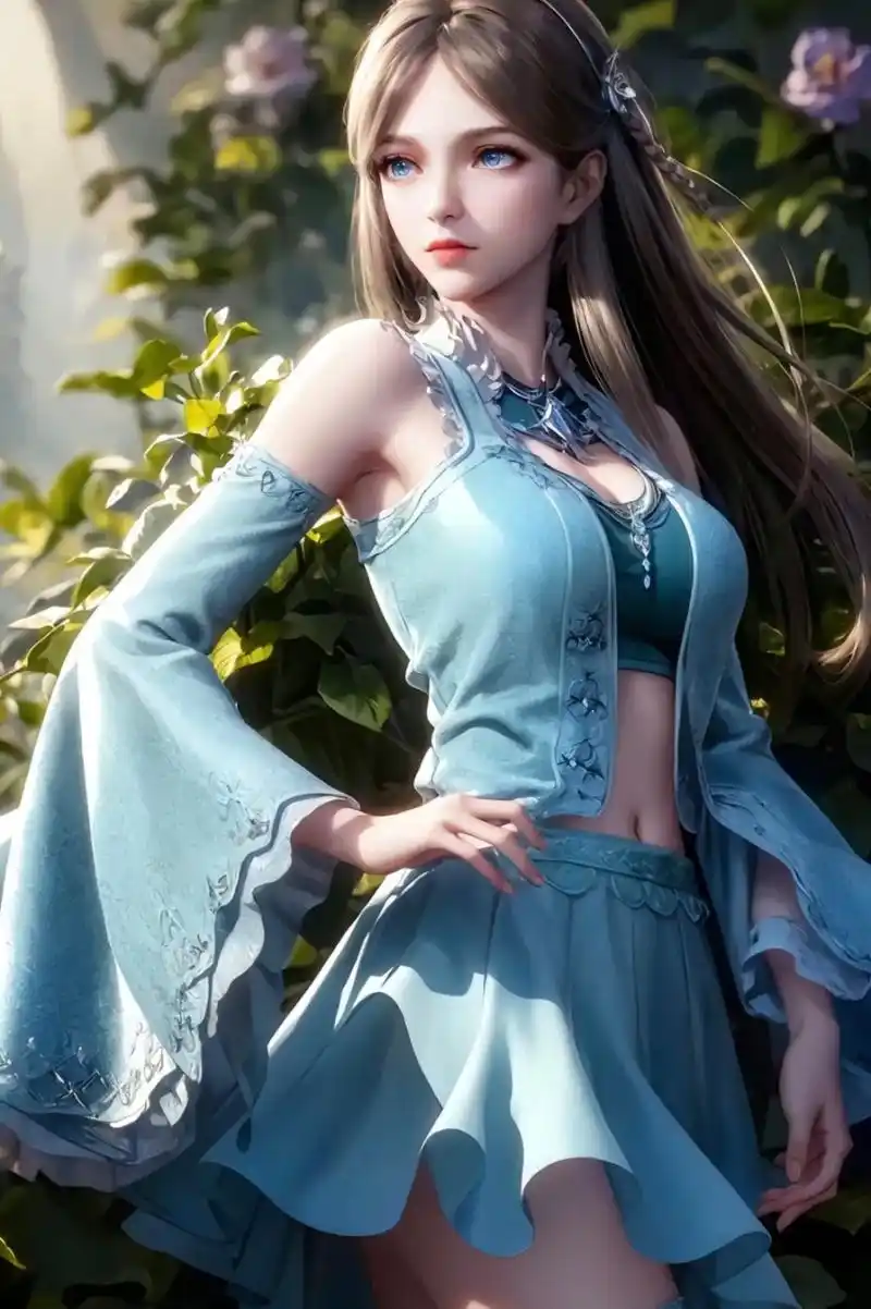 斗罗大陆穿着蓝色裙子,性感的身材,可爱的脸蛋,这就是"宁荣荣",七宝