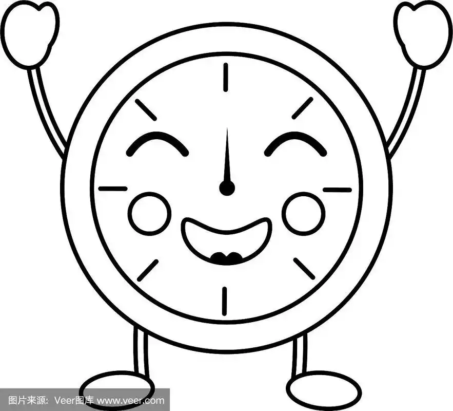 快乐时钟卡哇伊图标形象