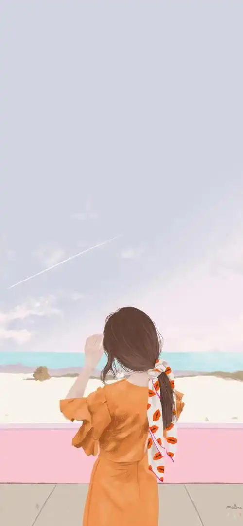 手机壁纸|高清女神背影壁纸,美丽而神秘