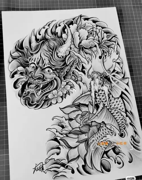 半胛纹身手稿胳膊纹身图案