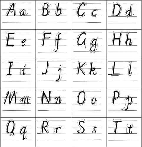 英文字母书写格式