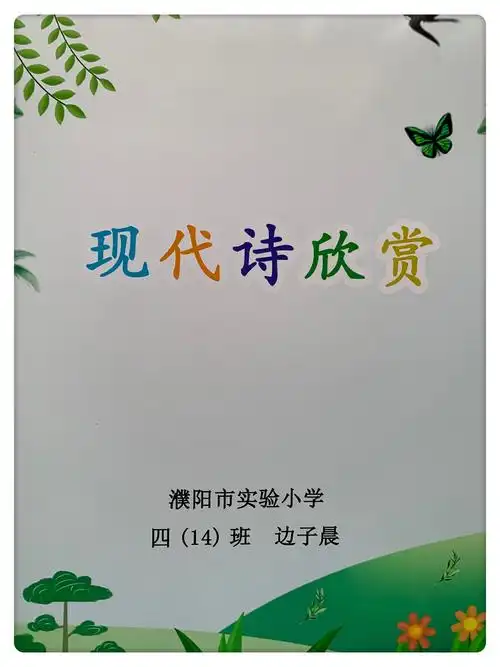 这本《现代诗欣赏》那美美的封面有没有吸引到你呢?