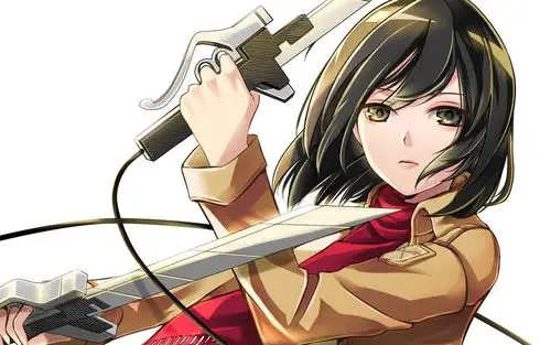 动漫美女三笠阿克曼卡通高清桌面壁纸