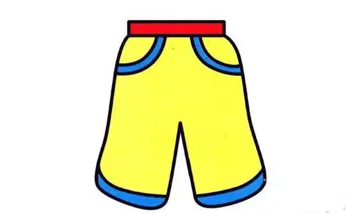 卡通衣服裤子简笔画彩色
