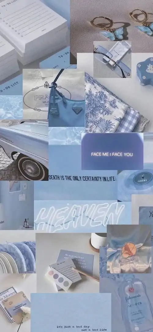 蓝色系拼接壁纸壁纸ω