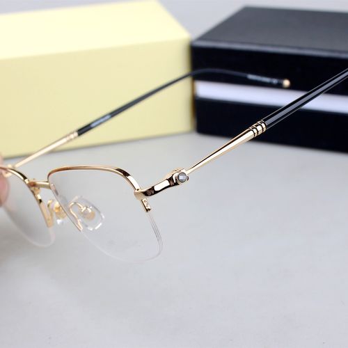 白敬亭同款 德国品牌商务男近视眼镜架mb 手工半框老花金色眼镜框